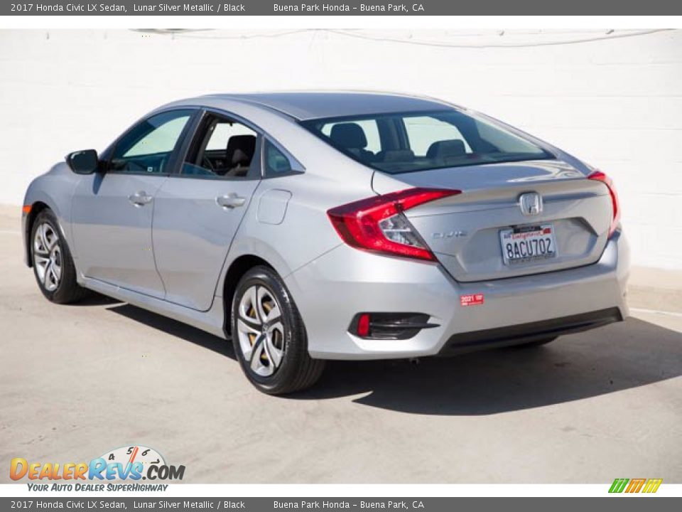 2017 Honda Civic LX Sedan Lunar Silver Metallic / Black Photo #2