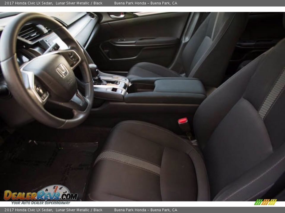 2017 Honda Civic LX Sedan Lunar Silver Metallic / Black Photo #3