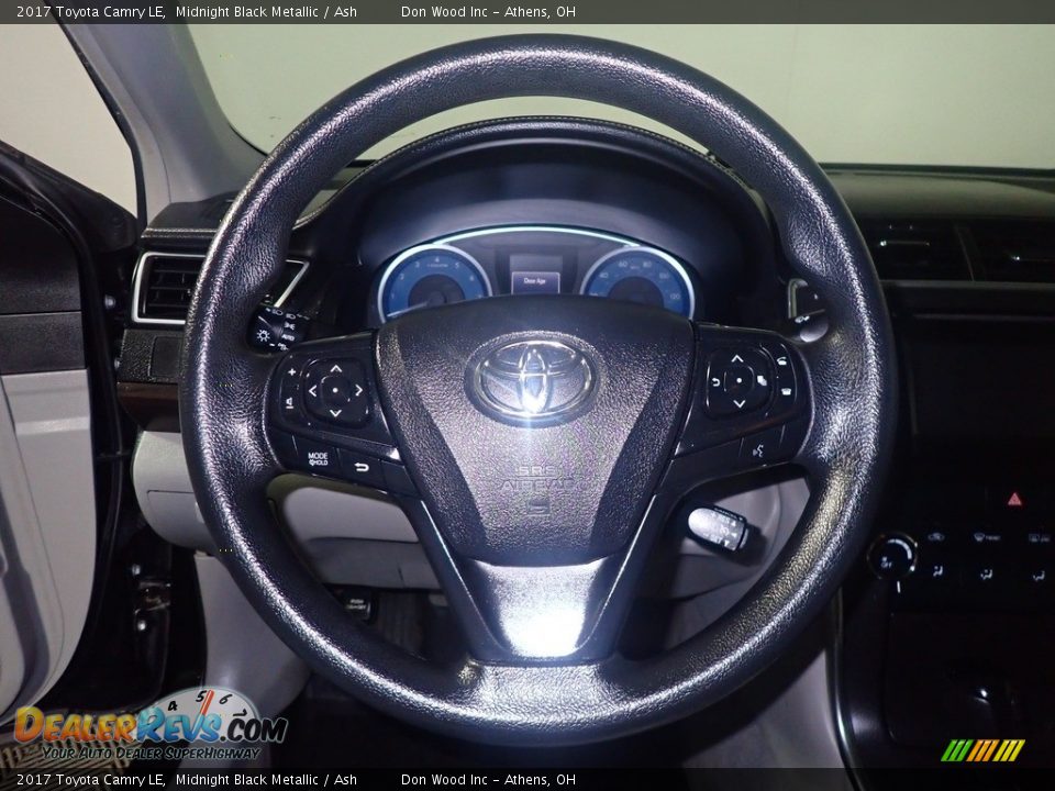 2017 Toyota Camry LE Midnight Black Metallic / Ash Photo #27