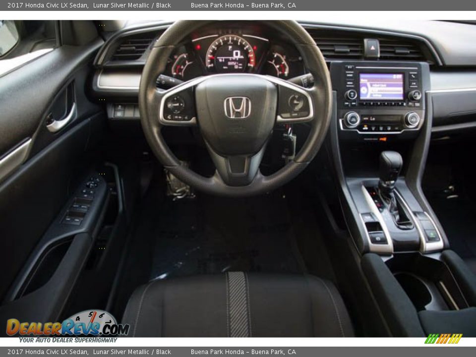 2017 Honda Civic LX Sedan Lunar Silver Metallic / Black Photo #5