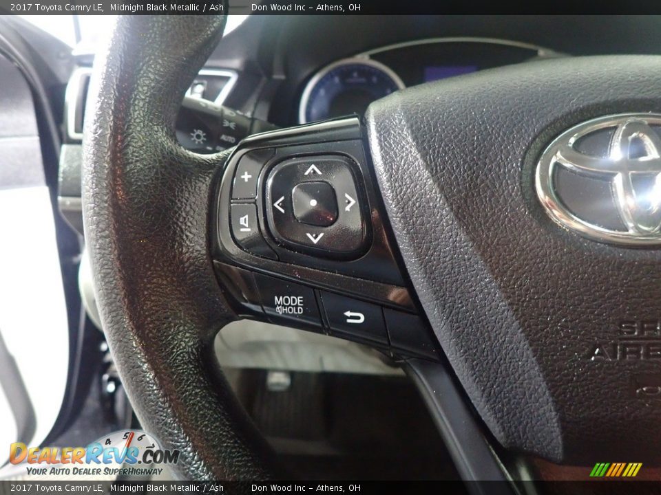 2017 Toyota Camry LE Midnight Black Metallic / Ash Photo #29