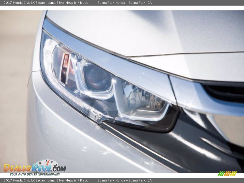 2017 Honda Civic LX Sedan Lunar Silver Metallic / Black Photo #8