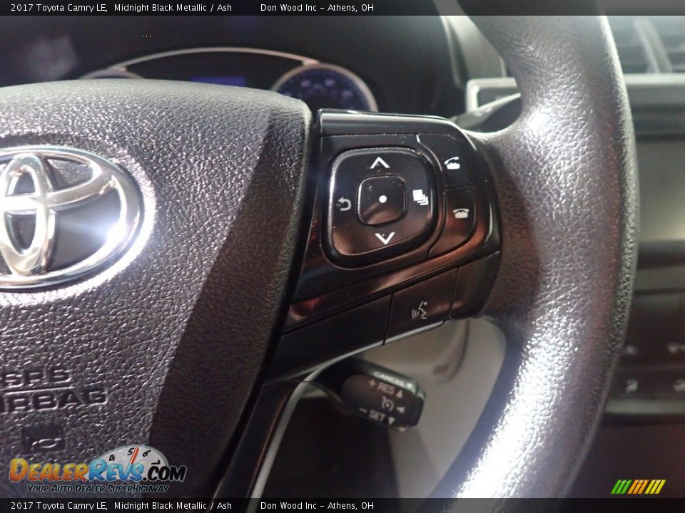 2017 Toyota Camry LE Midnight Black Metallic / Ash Photo #30