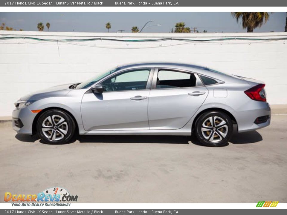 2017 Honda Civic LX Sedan Lunar Silver Metallic / Black Photo #10