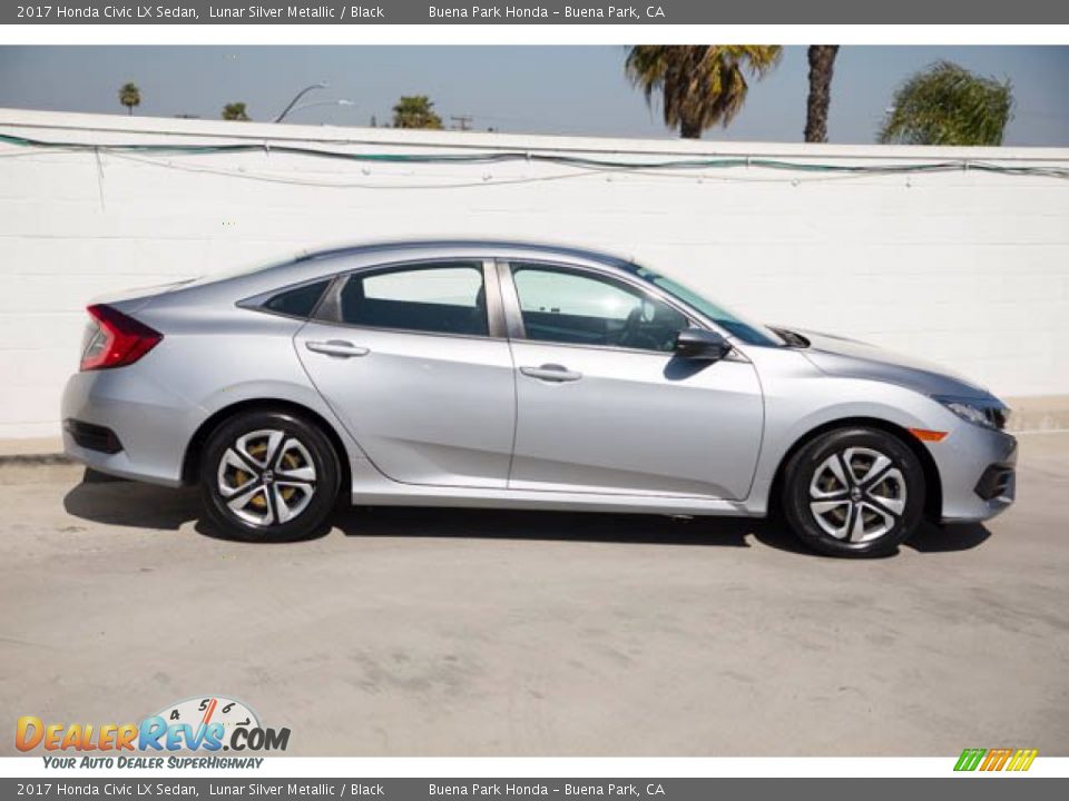 2017 Honda Civic LX Sedan Lunar Silver Metallic / Black Photo #14