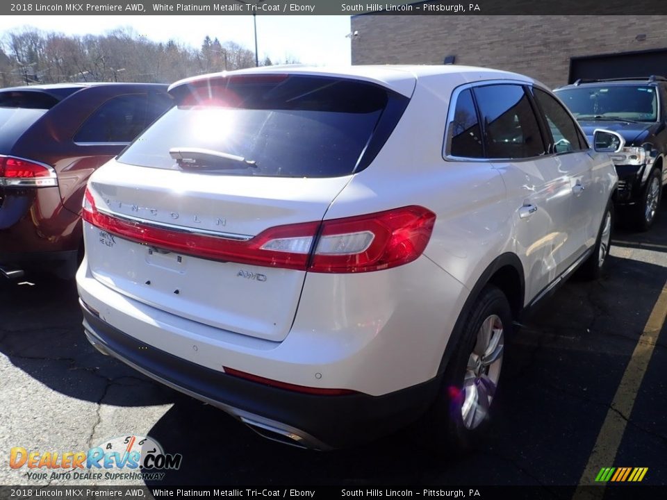 2018 Lincoln MKX Premiere AWD White Platinum Metallic Tri-Coat / Ebony Photo #4