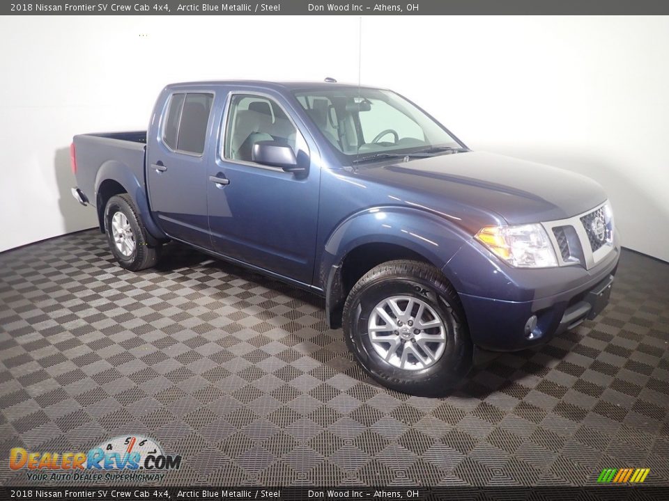 2018 Nissan Frontier SV Crew Cab 4x4 Arctic Blue Metallic / Steel Photo #3