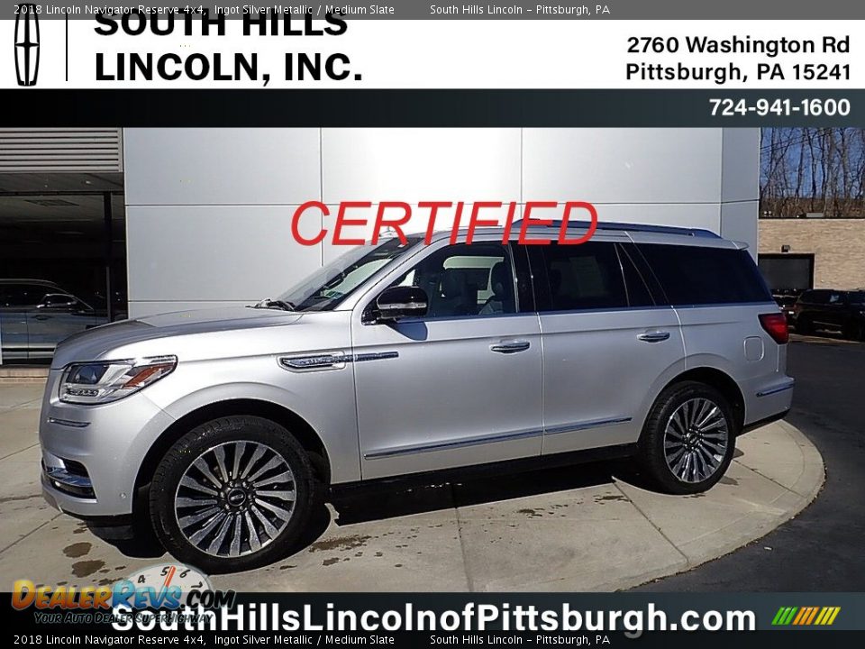 2018 Lincoln Navigator Reserve 4x4 Ingot Silver Metallic / Medium Slate Photo #1