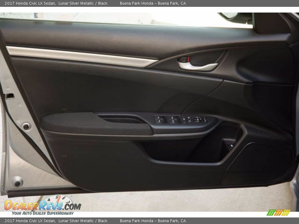 2017 Honda Civic LX Sedan Lunar Silver Metallic / Black Photo #29