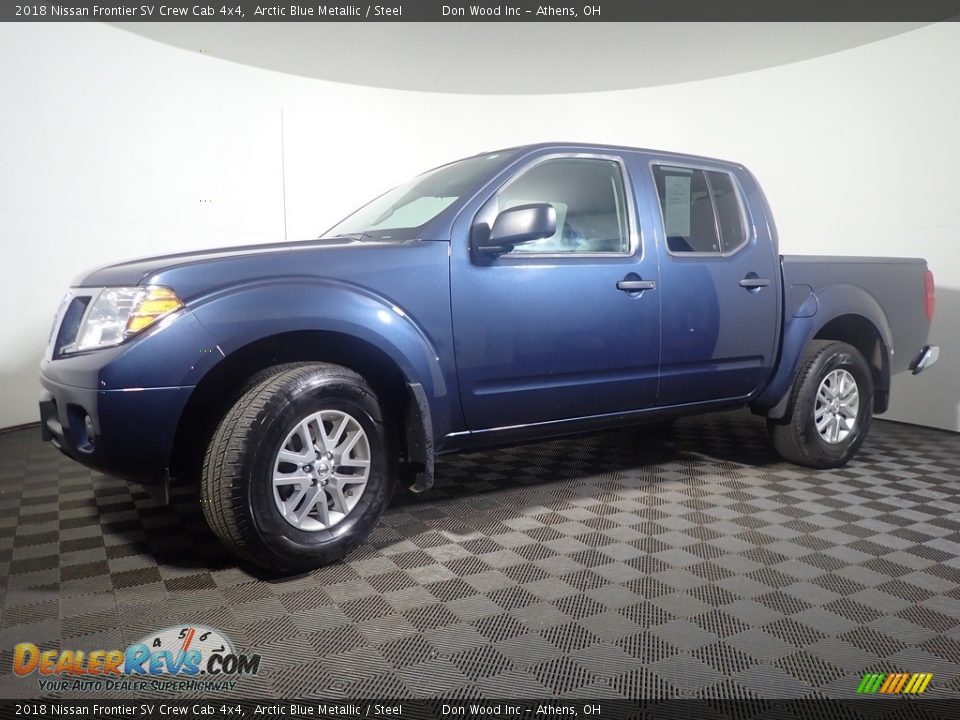 2018 Nissan Frontier SV Crew Cab 4x4 Arctic Blue Metallic / Steel Photo #8