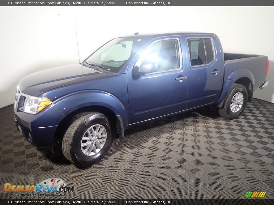 2018 Nissan Frontier SV Crew Cab 4x4 Arctic Blue Metallic / Steel Photo #9