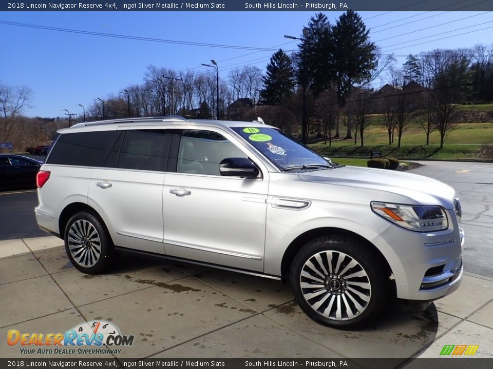 2018 Lincoln Navigator Reserve 4x4 Ingot Silver Metallic / Medium Slate Photo #7