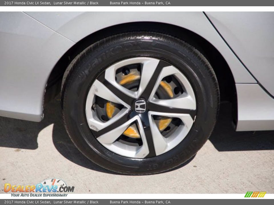 2017 Honda Civic LX Sedan Lunar Silver Metallic / Black Photo #35