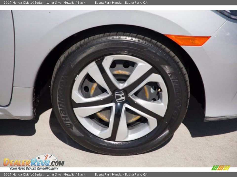 2017 Honda Civic LX Sedan Lunar Silver Metallic / Black Photo #36