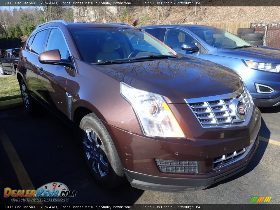 2015 Cadillac SRX Luxury AWD Cocoa Bronze Metallic / Shale/Brownstone Photo #4