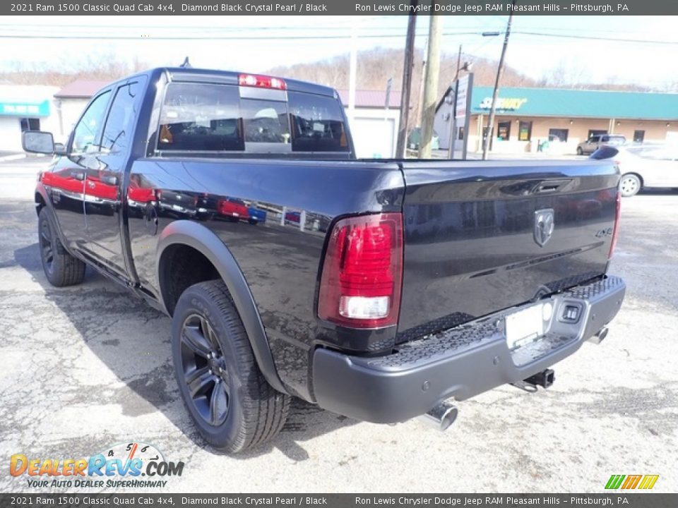 2021 Ram 1500 Classic Quad Cab 4x4 Diamond Black Crystal Pearl / Black Photo #4