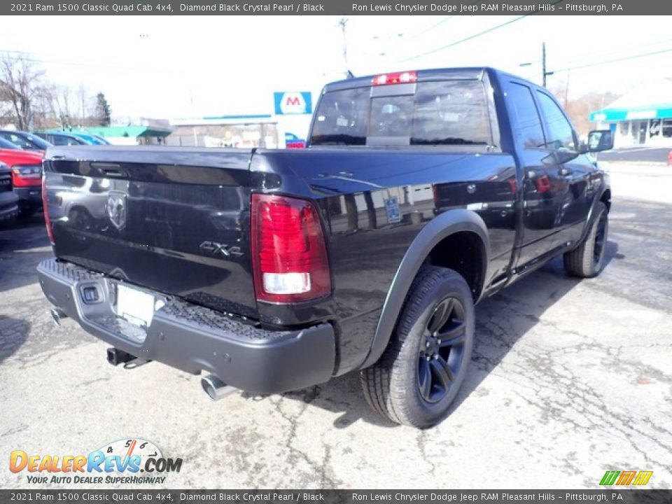 2021 Ram 1500 Classic Quad Cab 4x4 Diamond Black Crystal Pearl / Black Photo #6