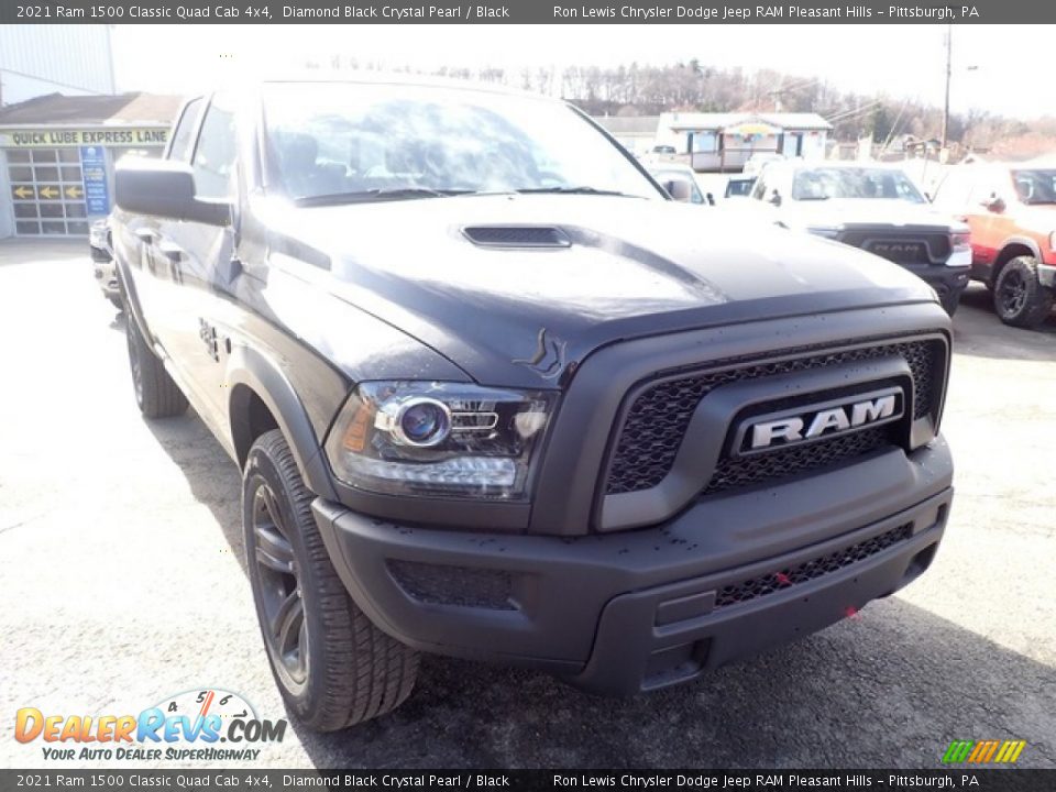 2021 Ram 1500 Classic Quad Cab 4x4 Diamond Black Crystal Pearl / Black Photo #8