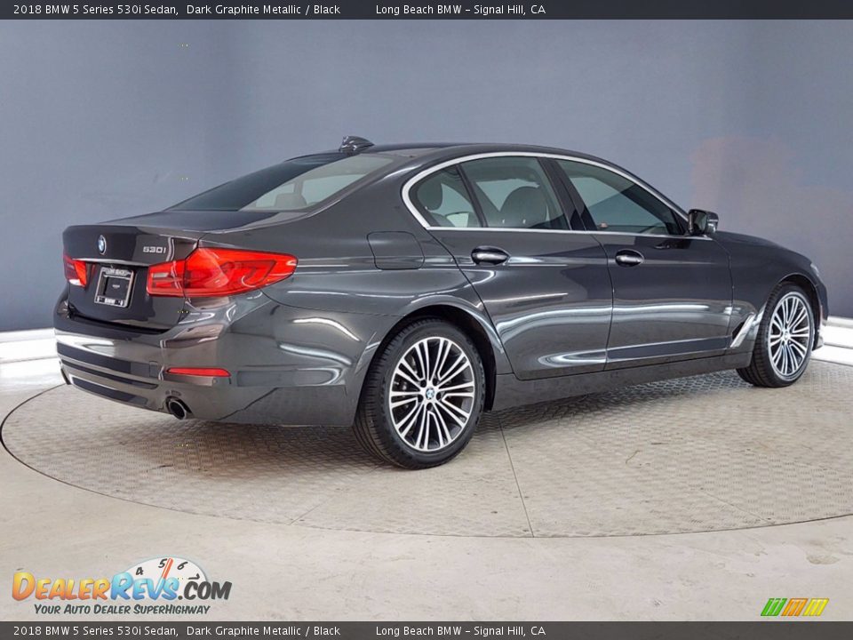 2018 BMW 5 Series 530i Sedan Dark Graphite Metallic / Black Photo #5