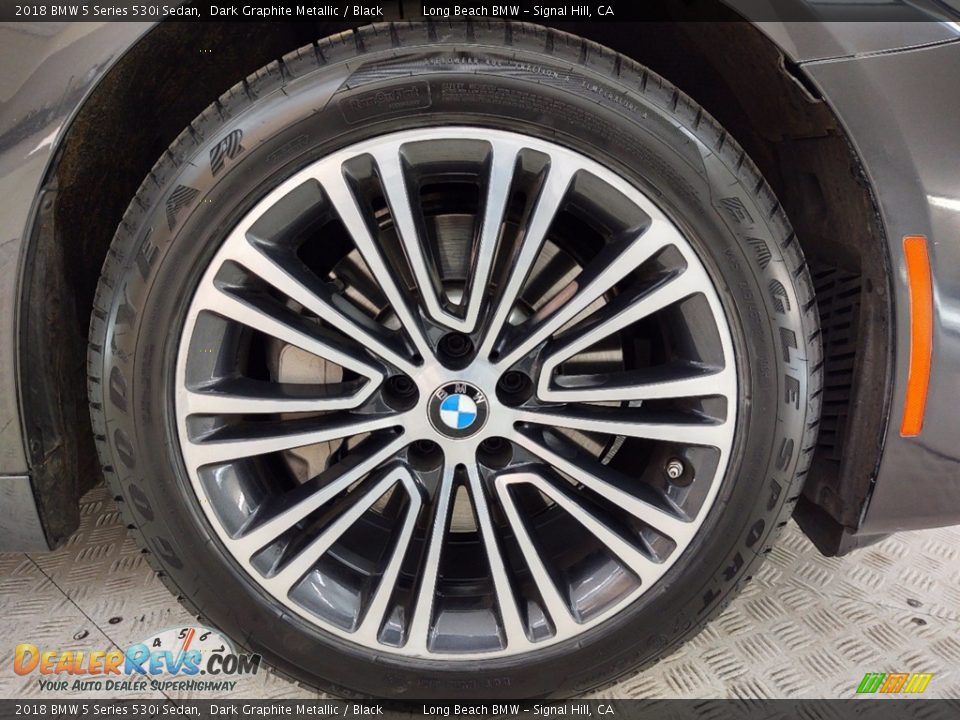 2018 BMW 5 Series 530i Sedan Dark Graphite Metallic / Black Photo #6