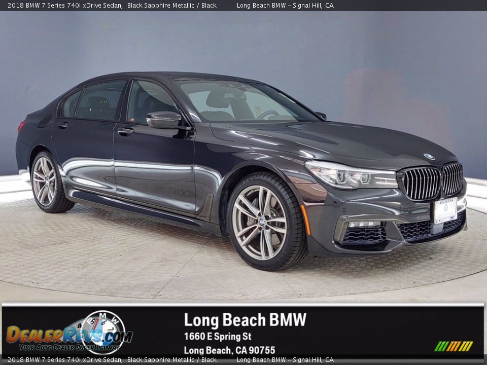 2018 BMW 7 Series 740i xDrive Sedan Black Sapphire Metallic / Black Photo #1