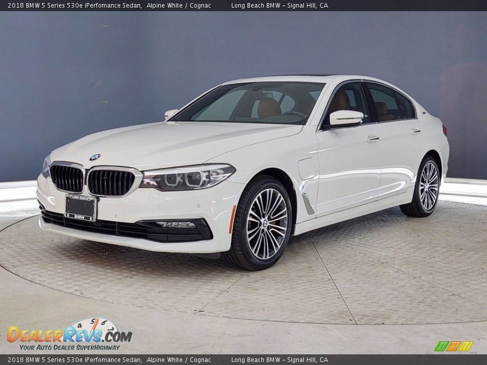 2018 BMW 5 Series 530e iPerfomance Sedan Alpine White / Cognac Photo #3