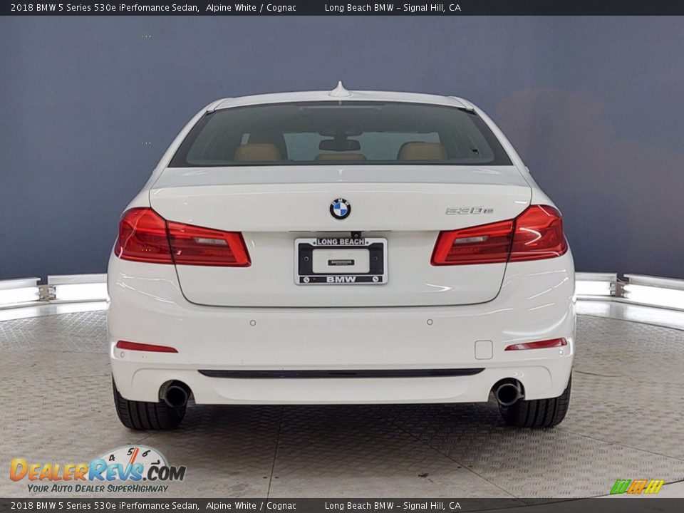 2018 BMW 5 Series 530e iPerfomance Sedan Alpine White / Cognac Photo #4