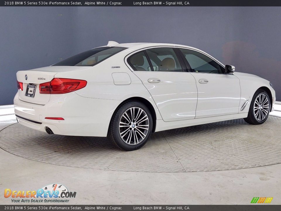 2018 BMW 5 Series 530e iPerfomance Sedan Alpine White / Cognac Photo #5