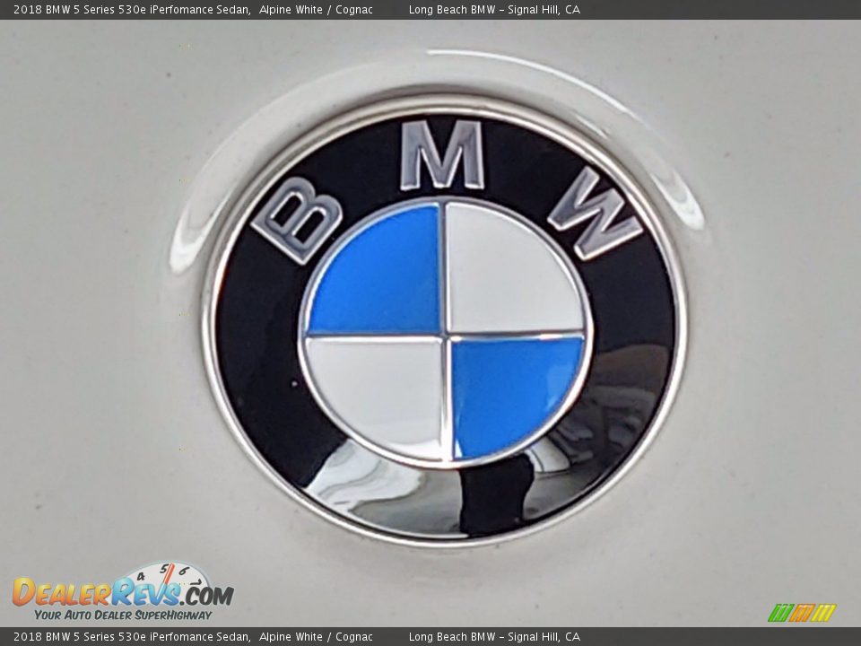 2018 BMW 5 Series 530e iPerfomance Sedan Alpine White / Cognac Photo #10