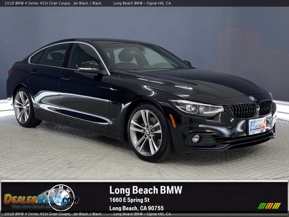 2018 BMW 4 Series 430i Gran Coupe Jet Black / Black Photo #1