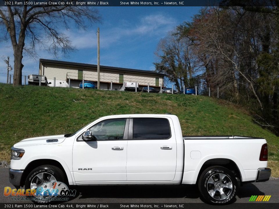 2021 Ram 1500 Laramie Crew Cab 4x4 Bright White / Black Photo #1