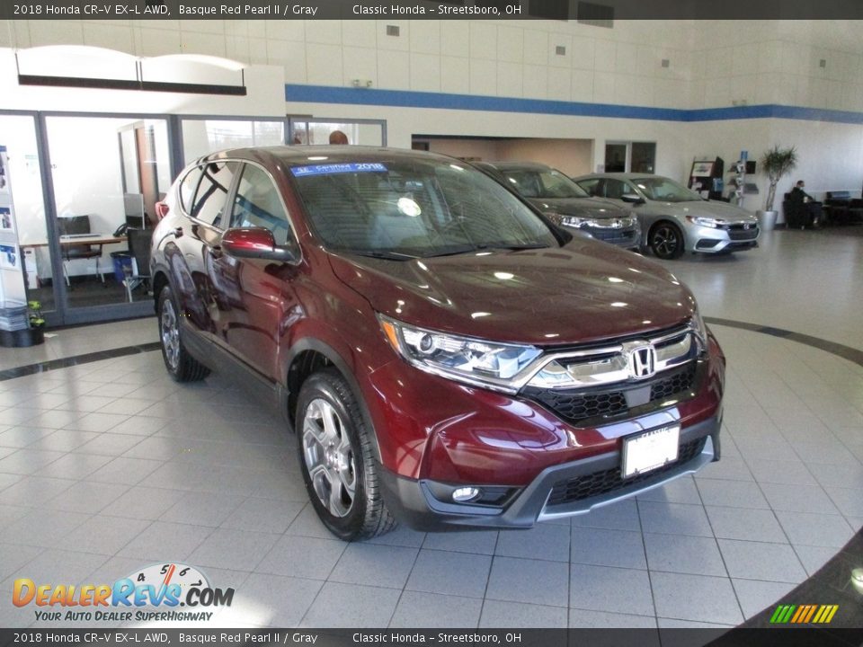 2018 Honda CR-V EX-L AWD Basque Red Pearl II / Gray Photo #3