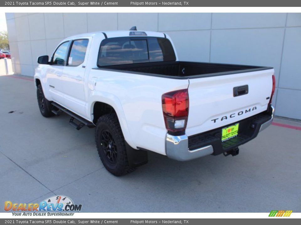 2021 Toyota Tacoma SR5 Double Cab Super White / Cement Photo #6