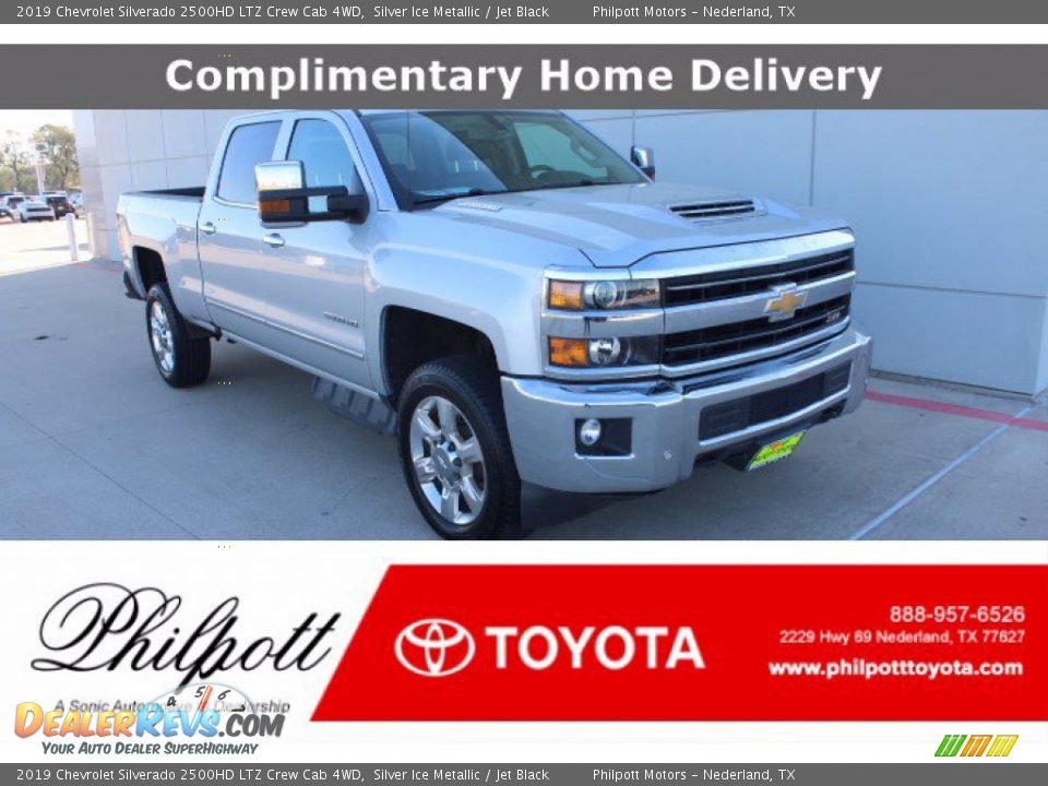 2019 Chevrolet Silverado 2500HD LTZ Crew Cab 4WD Silver Ice Metallic / Jet Black Photo #1