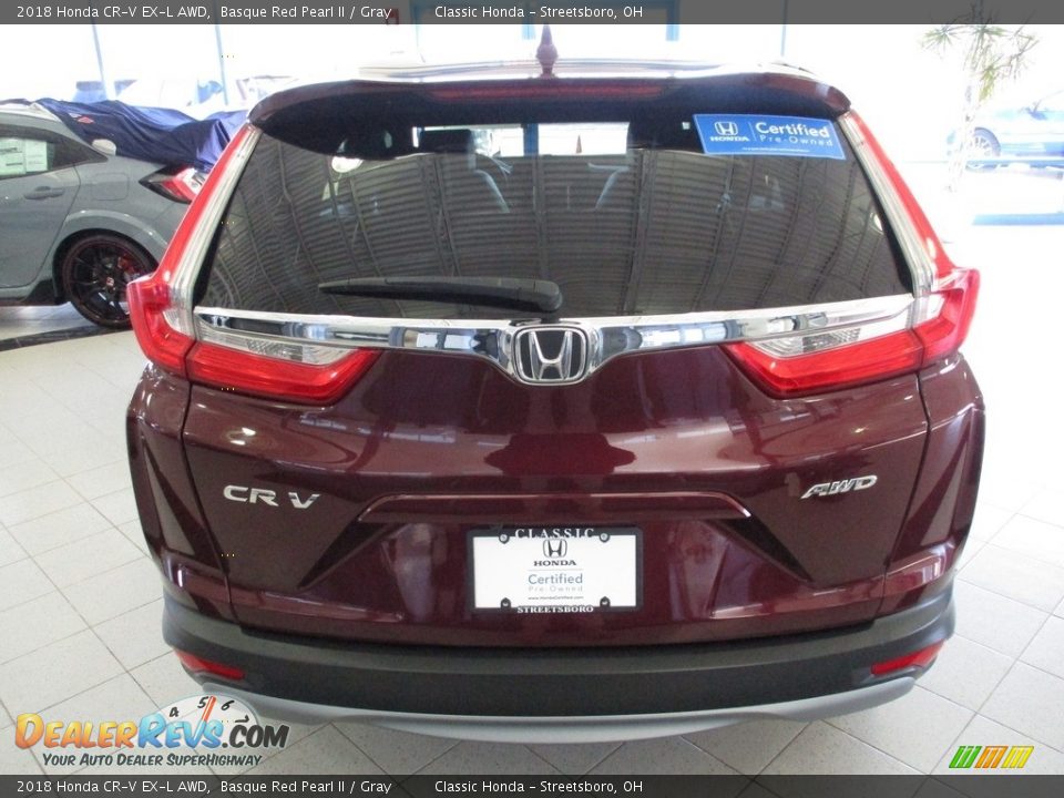 2018 Honda CR-V EX-L AWD Basque Red Pearl II / Gray Photo #8