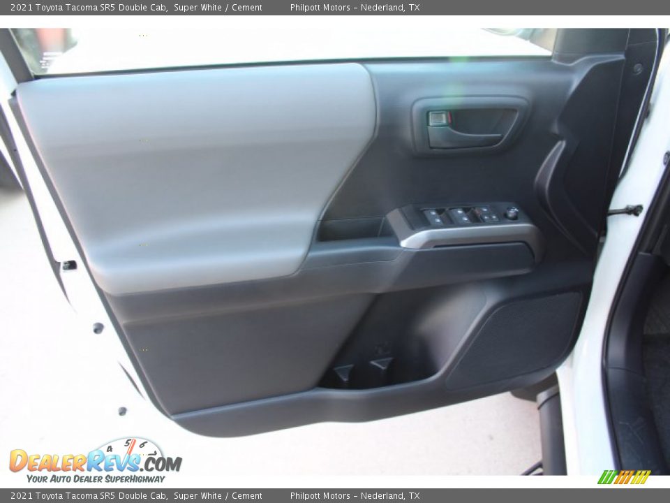 2021 Toyota Tacoma SR5 Double Cab Super White / Cement Photo #9