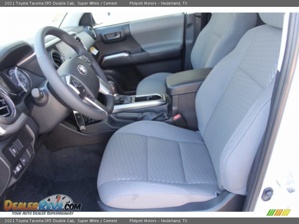 2021 Toyota Tacoma SR5 Double Cab Super White / Cement Photo #10