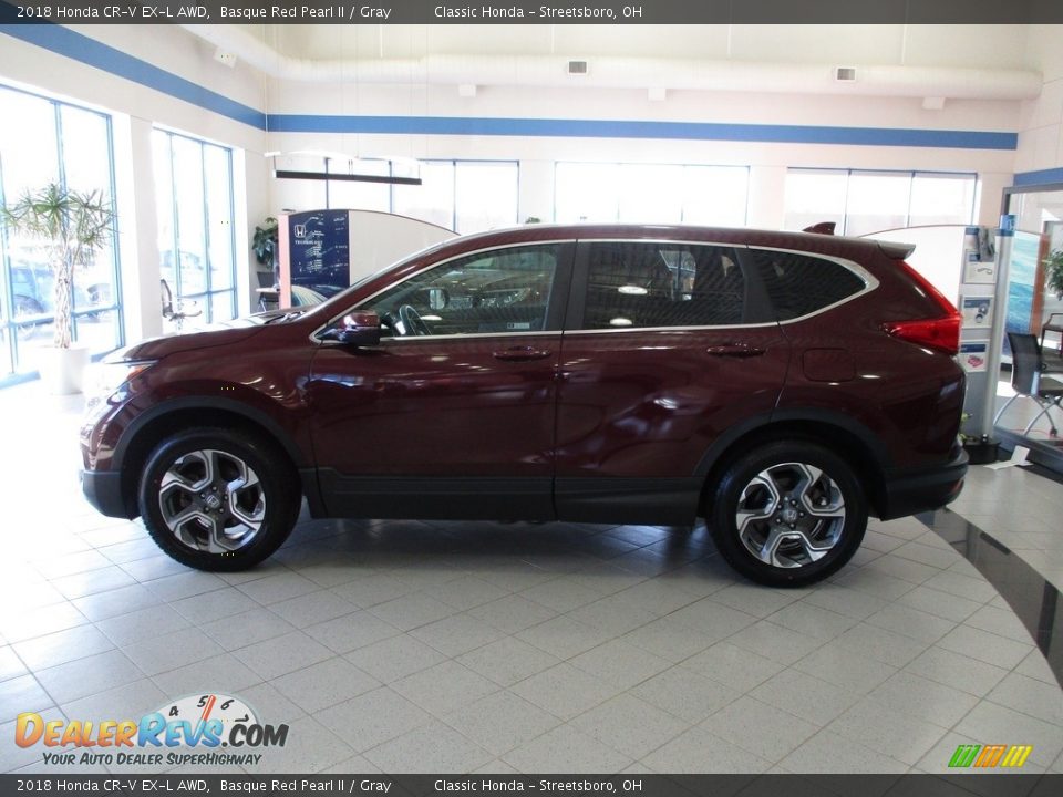 2018 Honda CR-V EX-L AWD Basque Red Pearl II / Gray Photo #10