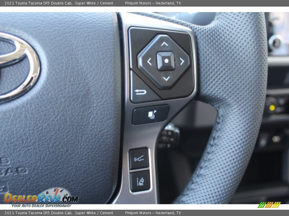 2021 Toyota Tacoma SR5 Double Cab Super White / Cement Photo #12