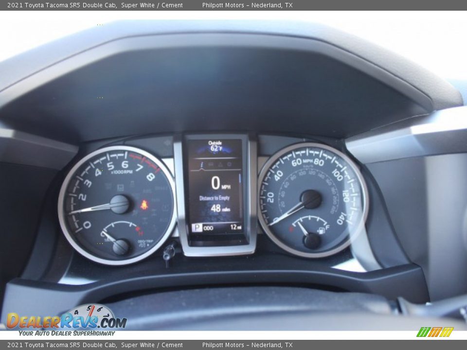 2021 Toyota Tacoma SR5 Double Cab Super White / Cement Photo #13