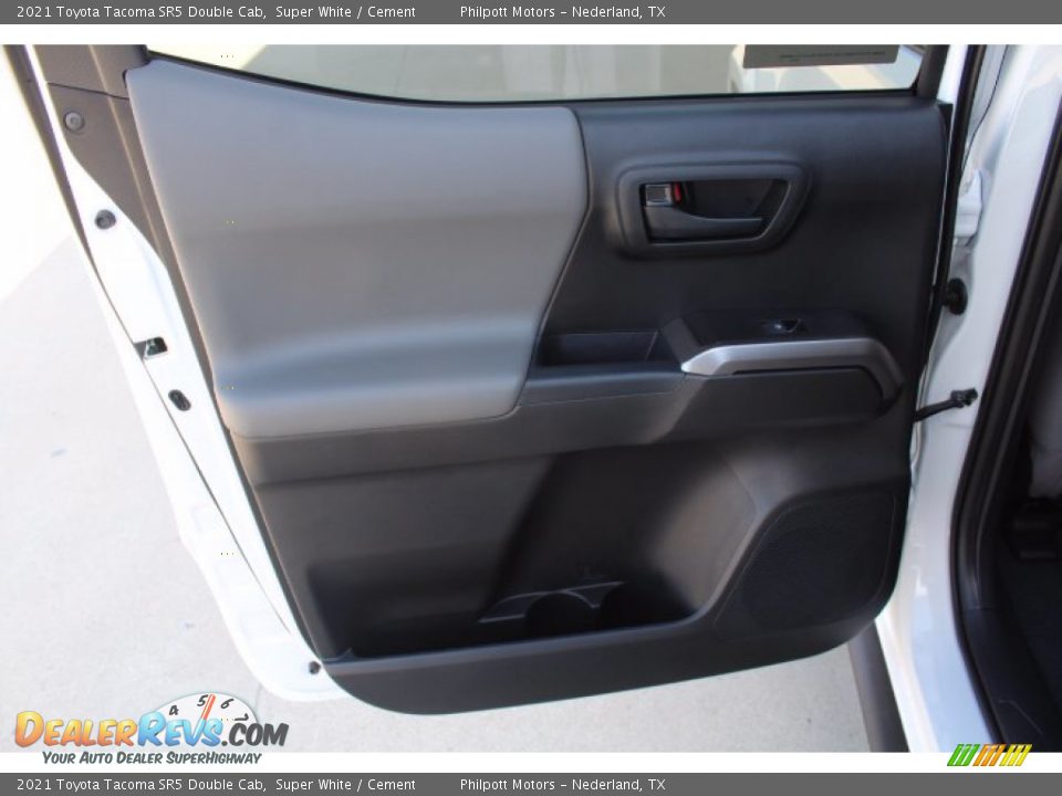 2021 Toyota Tacoma SR5 Double Cab Super White / Cement Photo #18