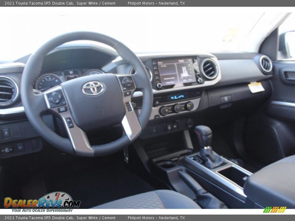 2021 Toyota Tacoma SR5 Double Cab Super White / Cement Photo #20