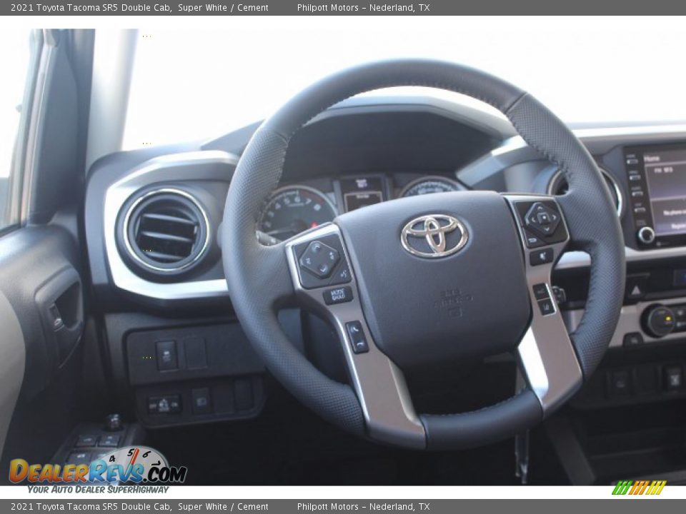 2021 Toyota Tacoma SR5 Double Cab Super White / Cement Photo #21