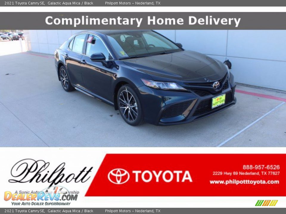 2021 Toyota Camry SE Galactic Aqua Mica / Black Photo #1