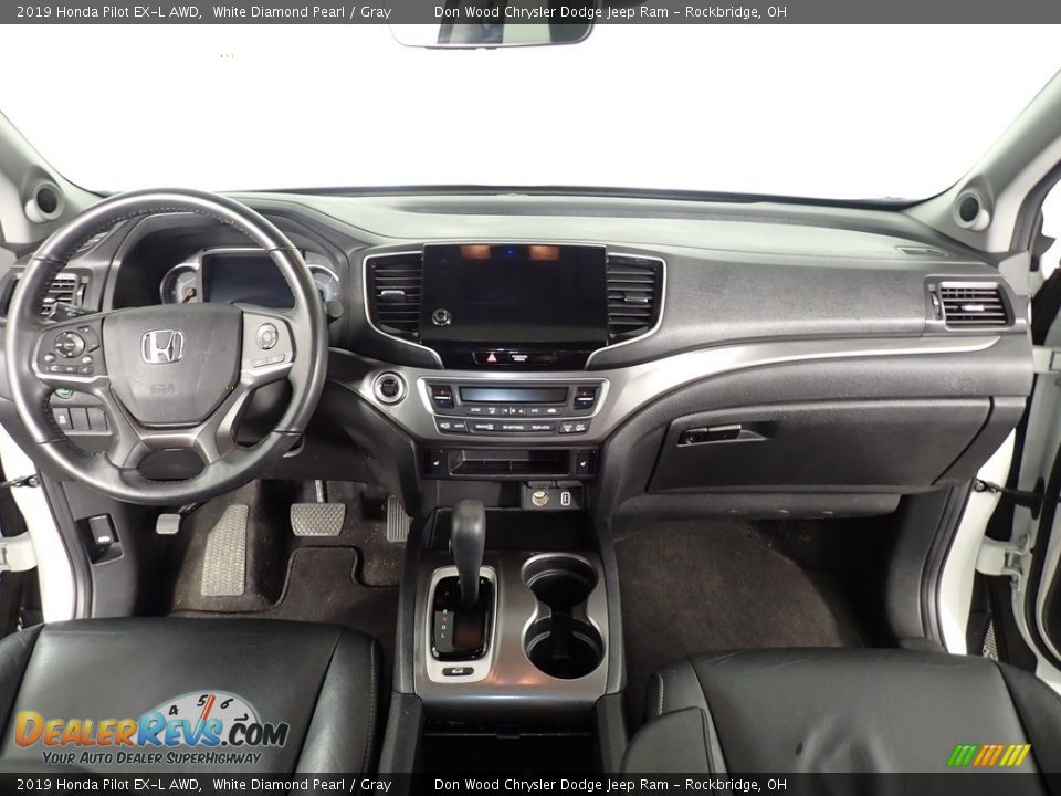 2019 Honda Pilot EX-L AWD White Diamond Pearl / Gray Photo #2