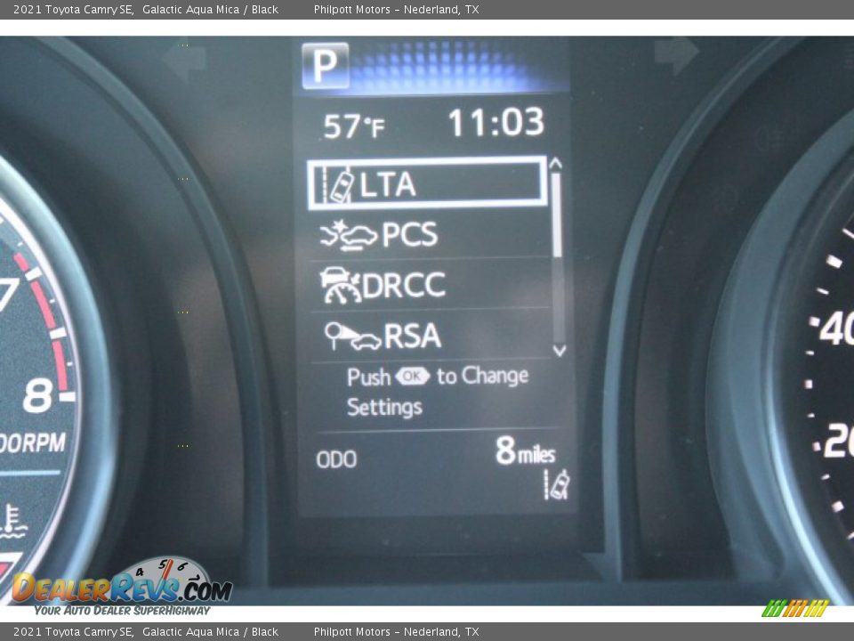 2021 Toyota Camry SE Galactic Aqua Mica / Black Photo #14