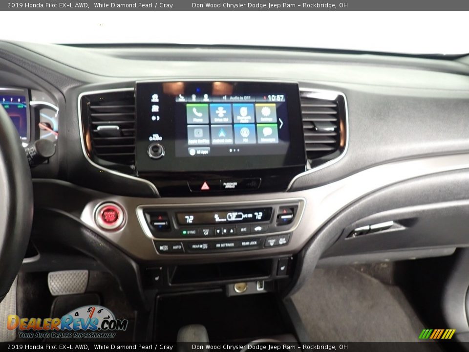 2019 Honda Pilot EX-L AWD White Diamond Pearl / Gray Photo #4