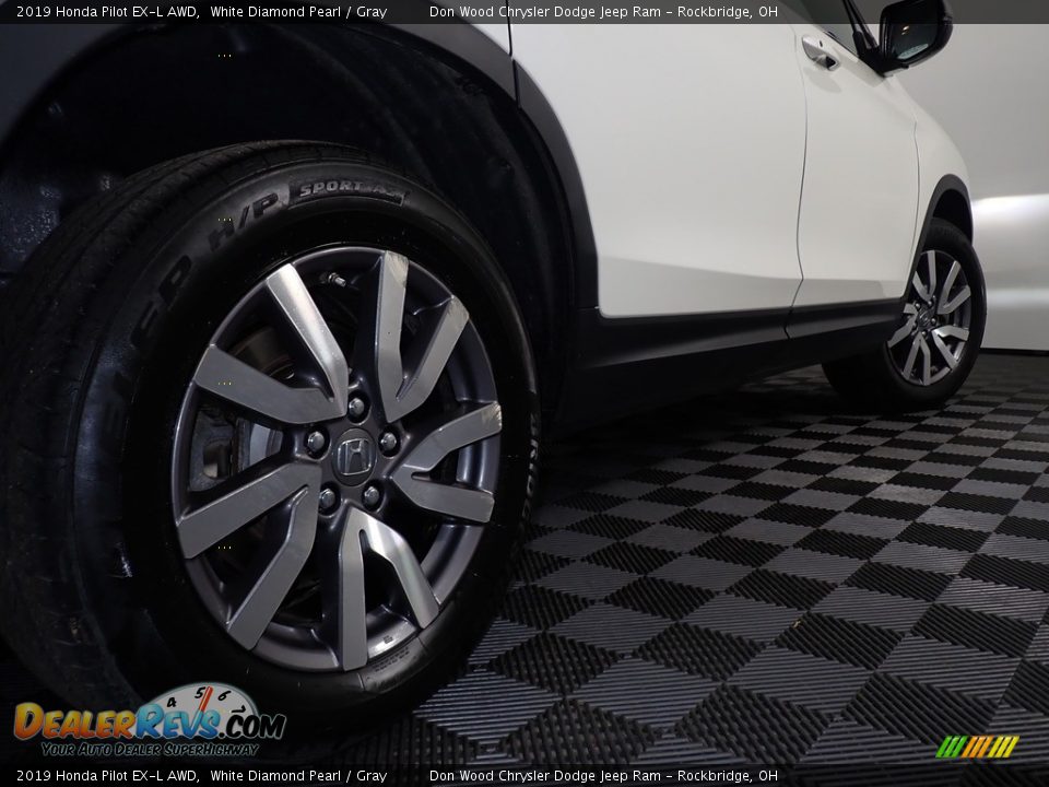 2019 Honda Pilot EX-L AWD White Diamond Pearl / Gray Photo #7