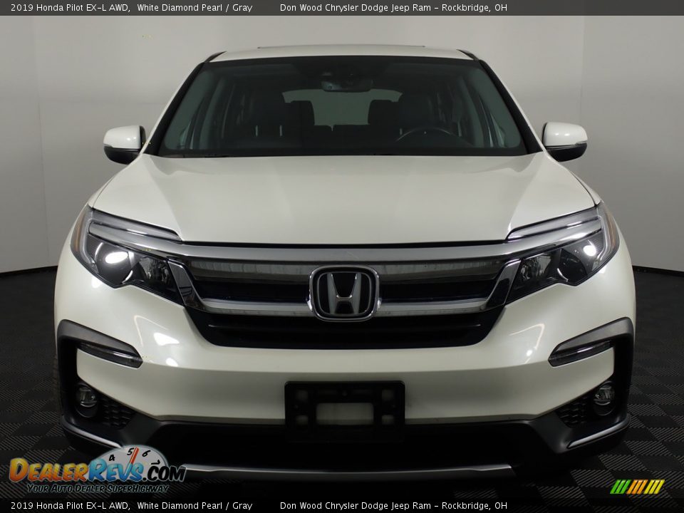 2019 Honda Pilot EX-L AWD White Diamond Pearl / Gray Photo #9