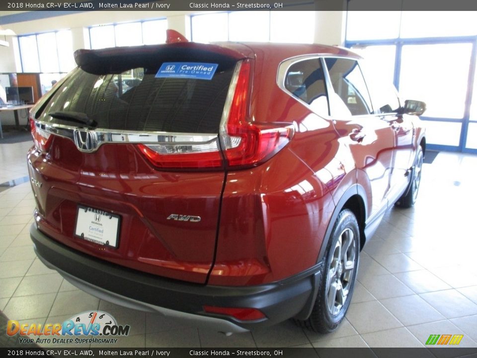 2018 Honda CR-V EX-L AWD Molten Lava Pearl / Ivory Photo #7